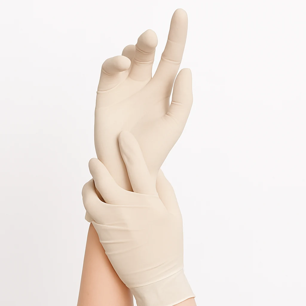Einweg-Latexhandschuhe puderfrei weiss