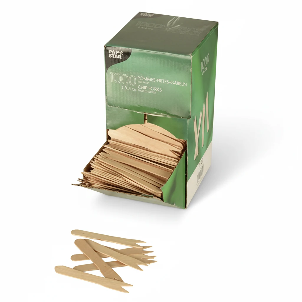 Pommesgabel Holz pure 8,5cm