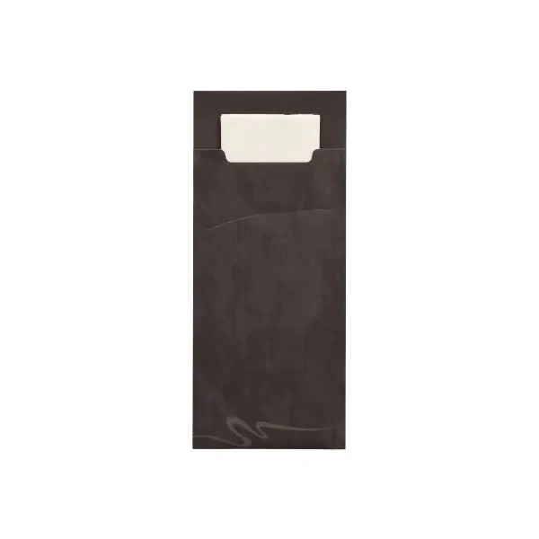 Bestecktasche schwarz inkl. Serviette